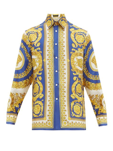 replica versace silk shirts free shipping|Versace Silk Shirt .